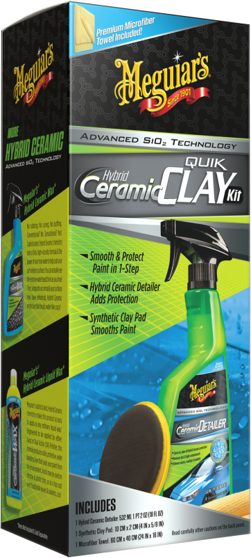 Meguiars Hybrid Ceramic Clay kit - Rengöringslera svamp komplett sats