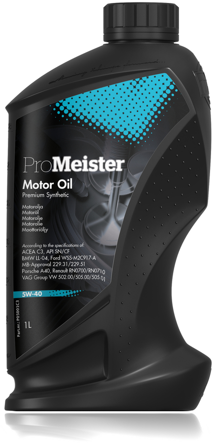 ProMeister Premium Synthetic C3 5W-40 Motorolja 1 l - Motorolja - VW - Volvo - Renault - Audi - Mercedes - Skoda - BMW - Kia