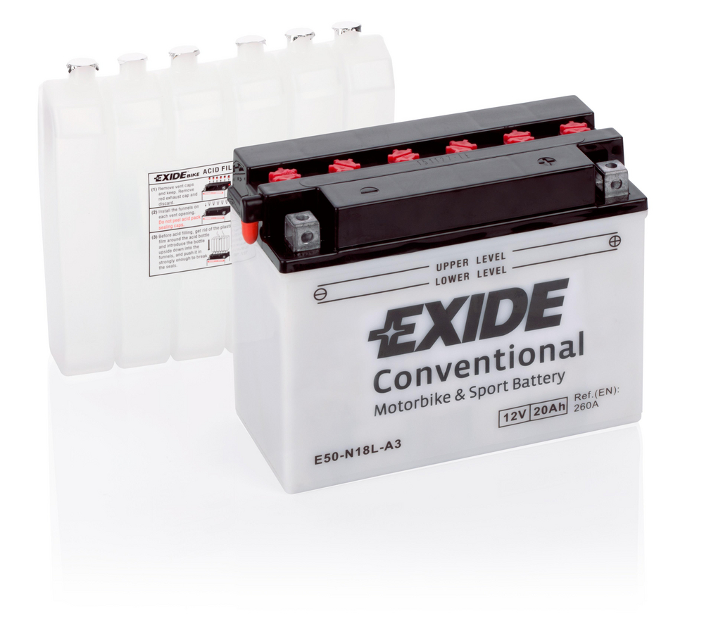 Exide Conventional E50-N18L-A3 20 Ah - MC-batteri