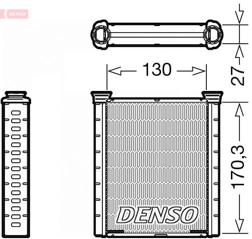 DENSO Värmeväxlare, kupévärmare DRR46001