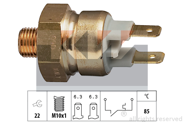 Termoconnector, kjølevæske advarsel - VW - Passat. Audi - A6, 100, 80, Coupe, 90, 200, Quattro