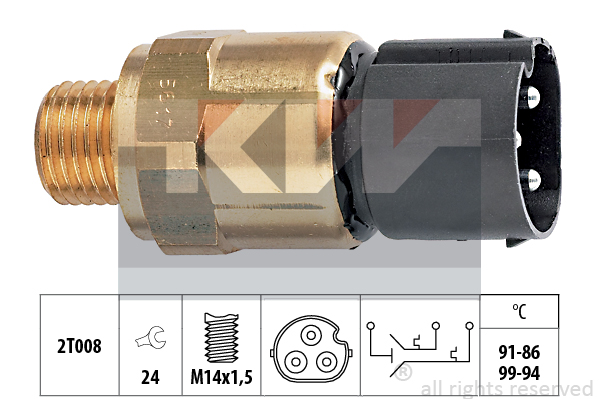Temperaturbryter, kjølevifte - BMW - E46, E39, E36, E30, E34, Z3, E38, E28, E32, M3 e36, E31, M5 e34, E23, M3 e30