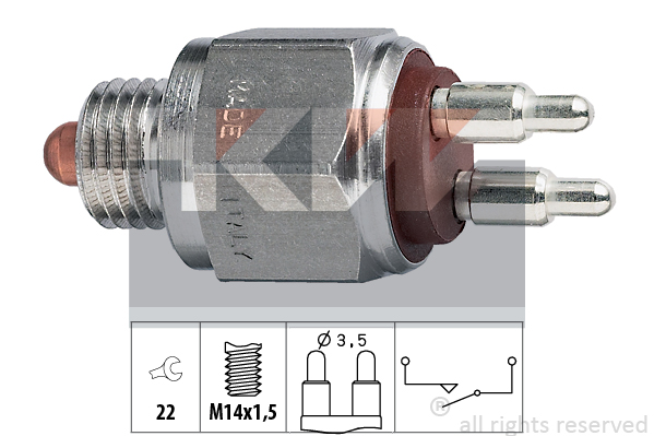 Backljuskontakt KW - Volvo V70, V40, Xc70, V90 - Mitsubishi Space star, Carisma - OE 9442728,1307086,13070867,MW9442728