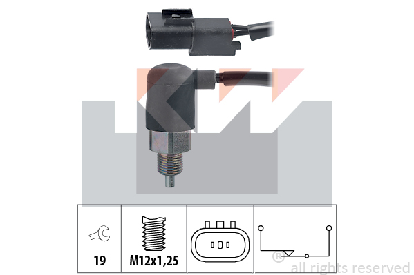 Backljuskontakt KW - Hyundai - Atos - OE 9386002001,9386002003,9386002010,9386002002,8421012040