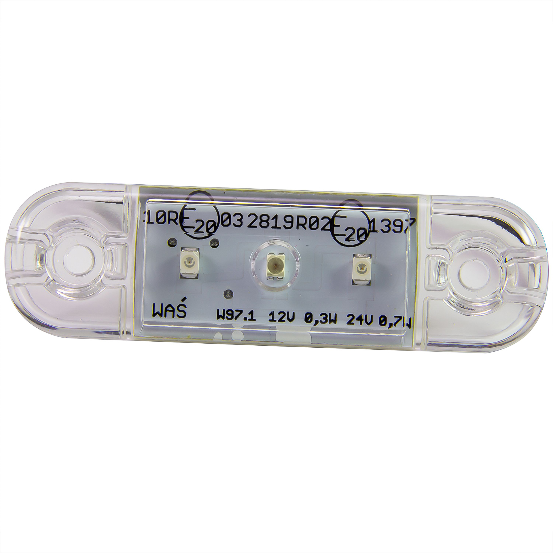 Positionsljus Strands Positionsljus klart Glas Röd slim 3 LED Strands