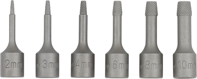 Skruvutdragarsats 3/8 2-10mm 6-Delar Sonic