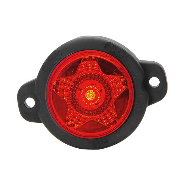 Positionsljus LED Röd, med reflex