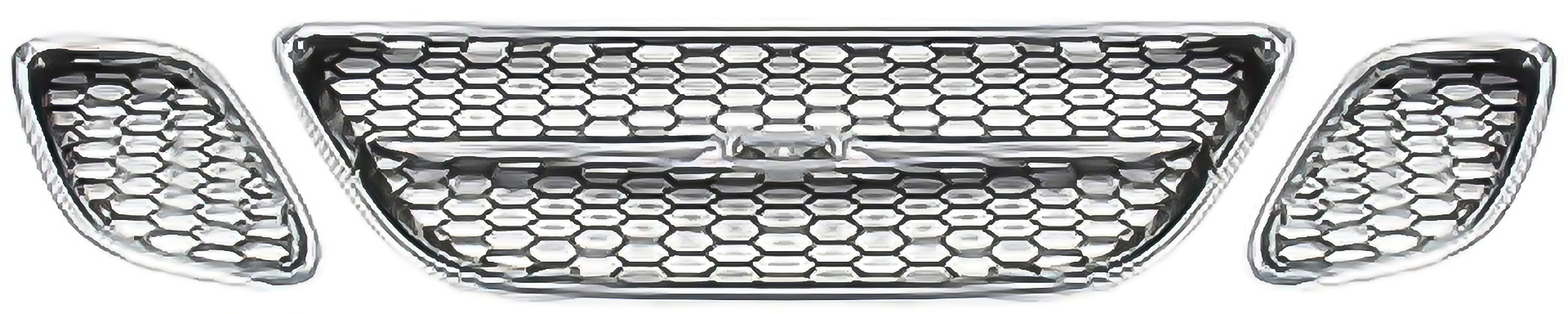 Grill, Svart/Krom Styling - Saab - 9-3