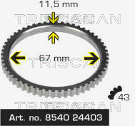 Sensor Ring, ABS - Opel - Vectra, Kadett, Calibra