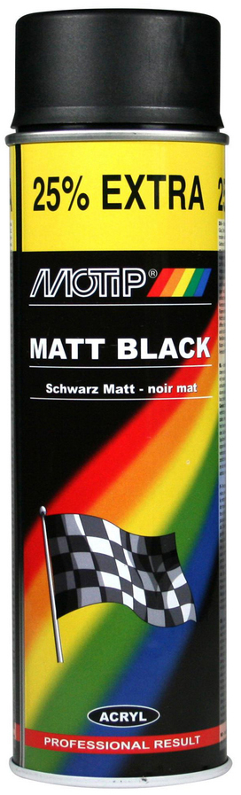 Motip Matt - Rallyfärg Svart 500 ml