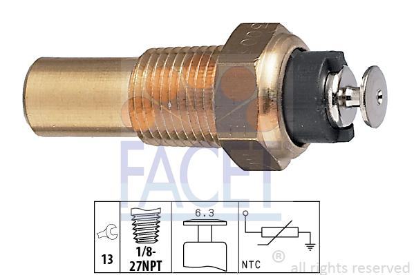 Kylvätsketemperatursensor KW - Opel - Saab - Daewoo - OE 1342561,1342568,1338448,94472002,90246852,90472002,3439088,03439088