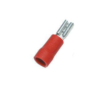 Flat pinnehylse rød 0,5-1,5 mm² 2,8x0,8 mm