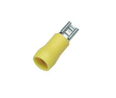 Flat pinnehylse gul 4-6 mm² 9,5x1,1 mm