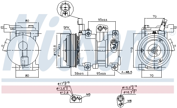 Kompressor, klimaanlegg - Hyundai - I20