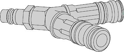 Y-koppling 3/8" med två honkopplingar Cejn 310 och en hankoppling Cejn