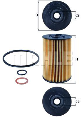 Oljefilter Mahle