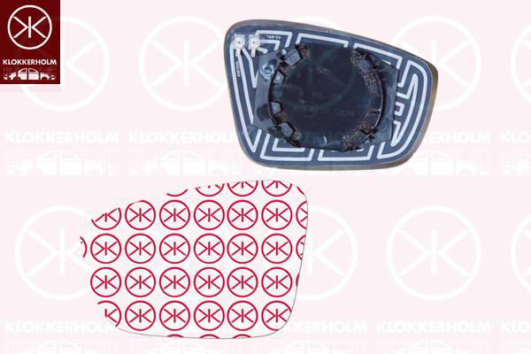 Spegelglas Klokkerholm - Skoda - Fabia - OE 5JA857522C,5JA857522B