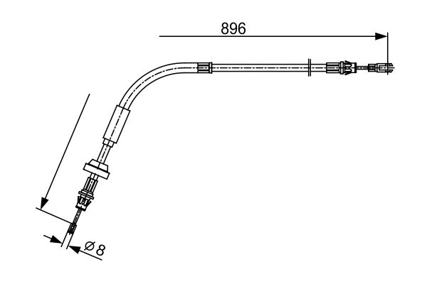 BOSCH Handbromsvajer 1 987 482 543 - Ford - Transit
