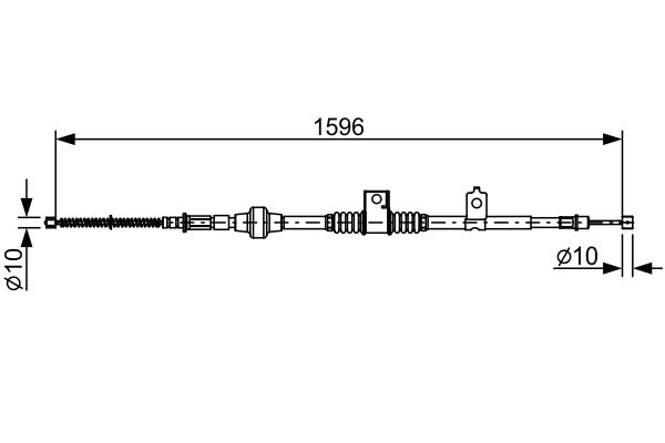 BOSCH Handbromsvajer 1 987 482 520 - Mitsubishi - Lancer