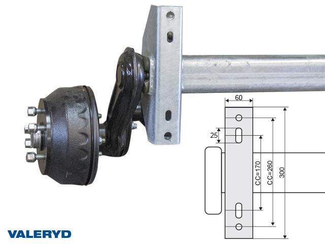 Axel Knott 1500kg 200x50/1600/2100/5x112 Valeryd