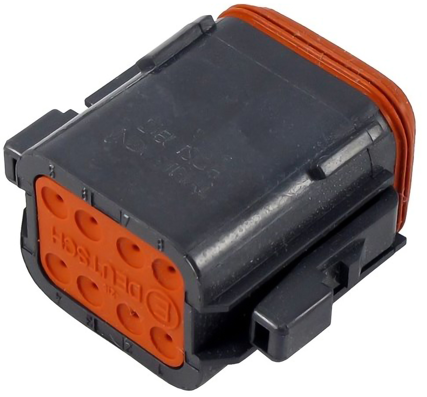 Kontakthus Deutsch, Plug,,8-Pol, Svart