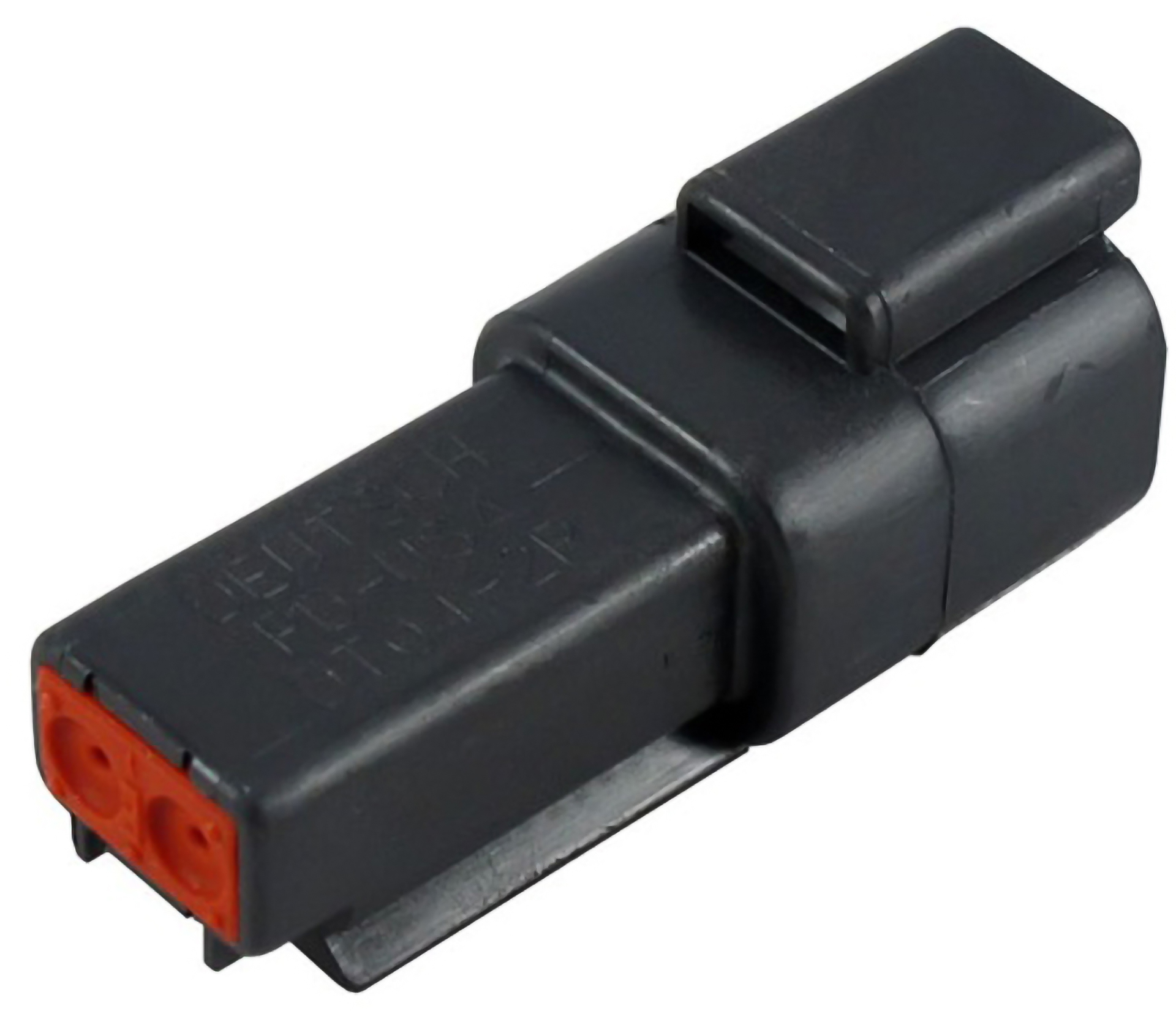 Kontakthus Deutsch, Receptacle,,2-Pol, Svart