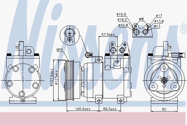 Kompressor Nissens - Hyundai - Matrix - OE 21000255,9770117800,DEYDA02