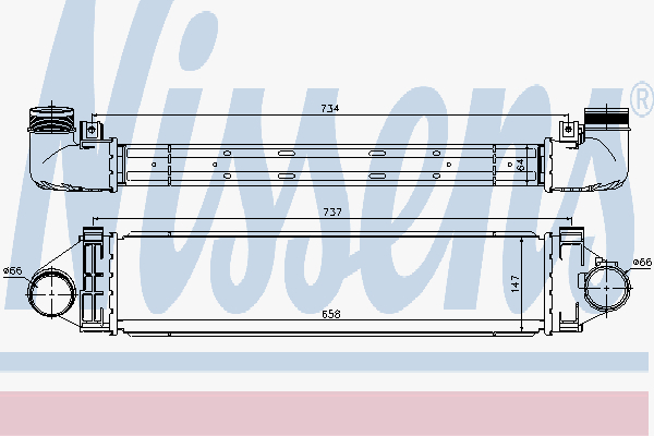 Laddluftkylare Nissens - Volvo - V70, V40, S80, C30