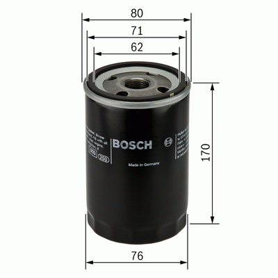 Oljefilter Bosch - Audi - 80