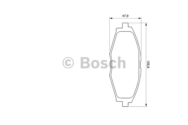 Bromsbelägg Bosch - Chevrolet - Matiz. Daewoo - Matiz, Lanos - OE 96446176,96273708,96281945,S4510004,96316582,96288629