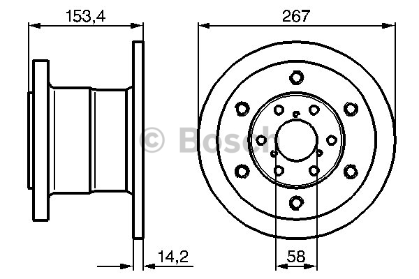 Bromsskiva Bosch - Iveco - Daily - OE 8582290,1904528