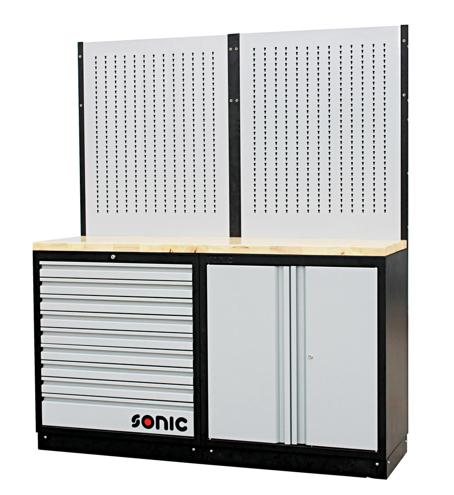 Förvaringsmodul MSS 1690mm med bänkskiva i trä Sonic