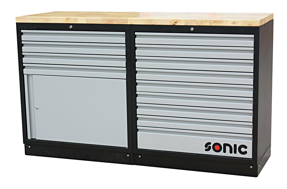 Förvaringsmodul MSS 1690mm med bänkskiva i trä Sonic