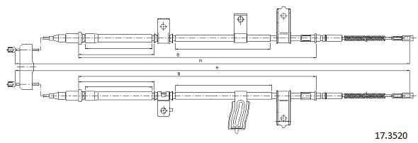Bremsetråd - Chevrolet - Tacuma, Rezzo. Daewoo - Tacuma