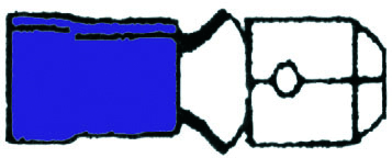ProMeister Flatstift Blå 1.5-2.5 mm², 4.8x0.8 mm