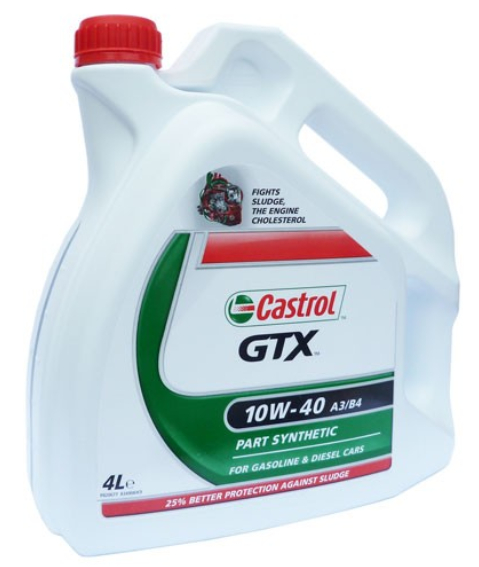 Castrol GTX A3/B4 10W-40 Motorolja Dunk 4 l - Motorolja - Mazda - B-serie. Toyota - Land cruiser, Dyna. VW - T2 transporter