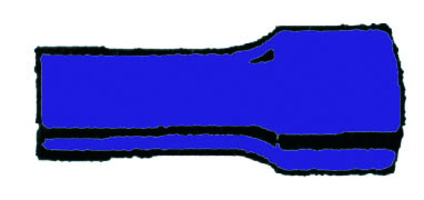 ProMeister Flatstiftshylsa Blå 1.5-2.5 mm², 4.8x0.5 mm