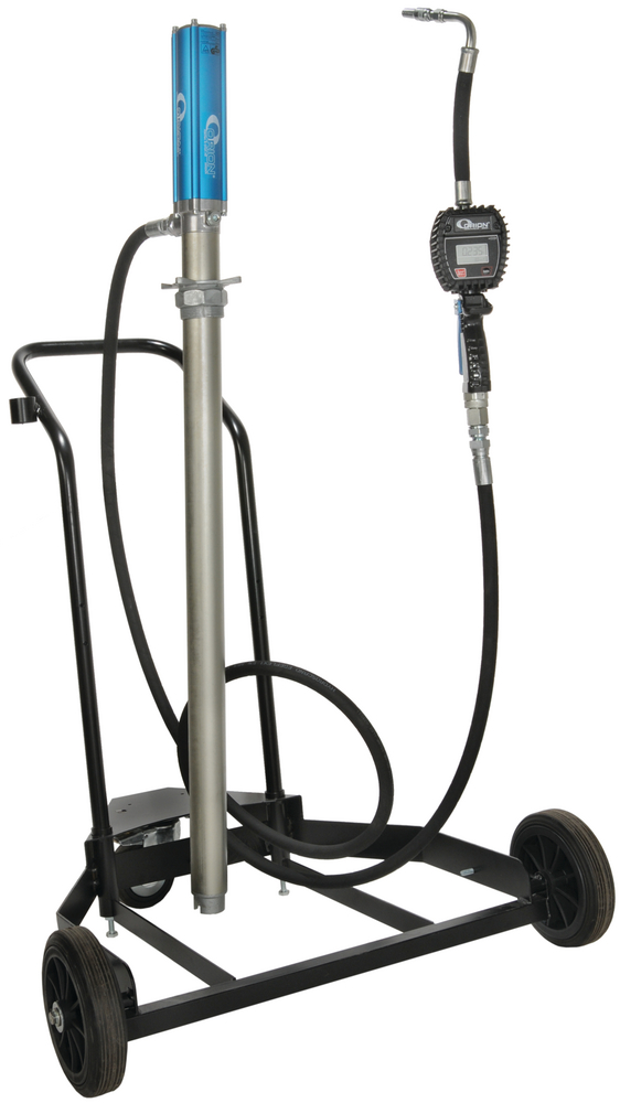 Mobil oljedistributör för 208 liters fat med pump och mätverk. Alentec