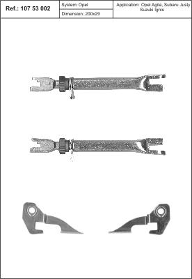 Self-justering kit - Suzuki - Ignis, Wagon. Opel - Agila. Subaru - Justy
