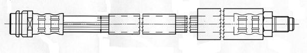 Bromsslang - Mercedes - W211, Sl r230, W220, C219 - OE 2204200048,2114200848,A2204200048,A2114200848