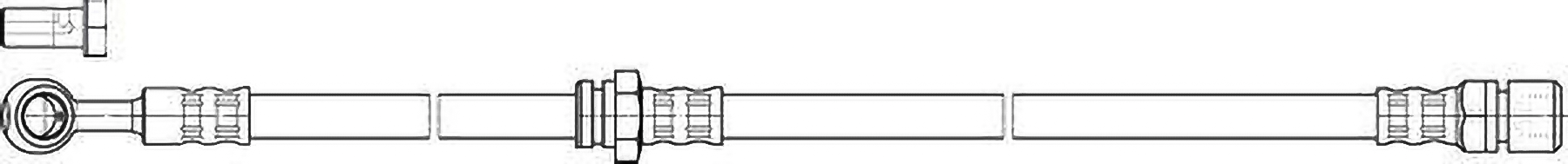 Bromsslang - Chevrolet - Nubira, Lacetti. Daewoo - Nubira, Lacetti - OE 96397203,96397201