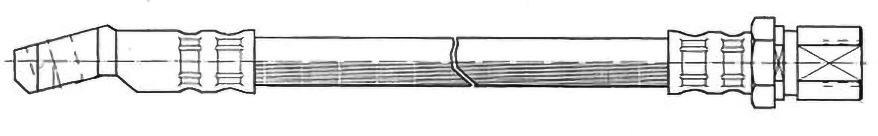 Bromsslang - Lada - 2100-serie, 110/111/112. Fiat - 126, Ritmo