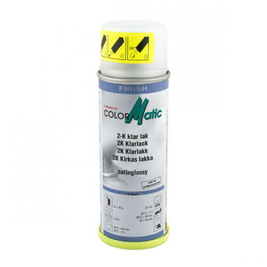 Sprayfärg 2K Höghastighets Klar Halvmatt (Fi/No/Gr) 200ml Colormatic