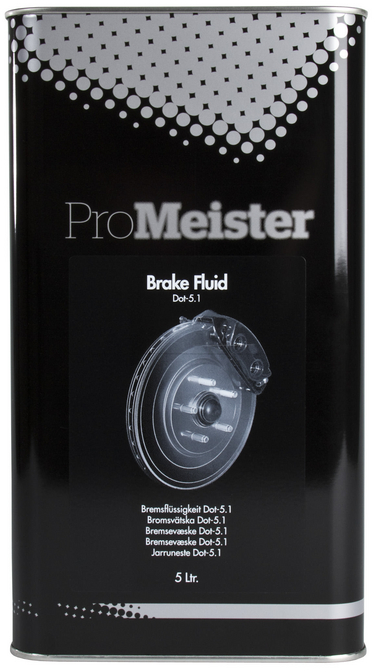 ProMeister Bromsvätska DOT 5.1 - 5 l - Volvo - Toyota - Mercedes - Kia - Saab - Nissan - Hyundai - VW
