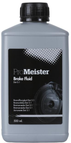 ProMeister Bremsevæske DOT 5.1 - 0.5 l - Volvo - Toyota - Mercedes - Kia - Saab - Nissan - Hyundai - VW