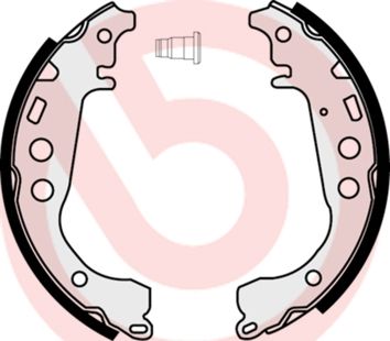BREMBO Bromsbackar, sats ESSENTIAL LINE S 83 508 - Toyota - Prius, Yaris, Yaris verso, Corolla, Iq. Subaru - Justy. Daihatsu - Charade