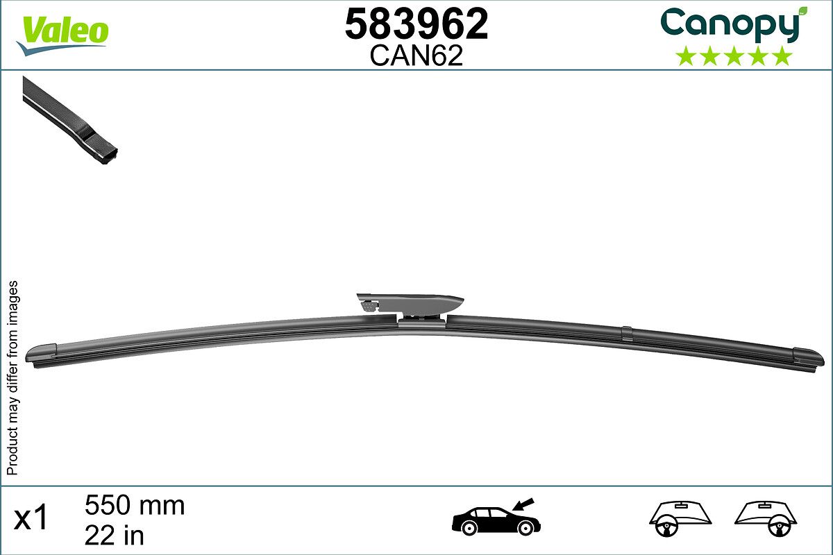 VALEO Torkarblad CANOPY 583962