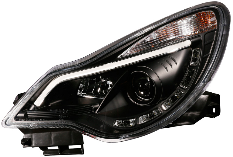 Strålkastarpaket inkl. DRL 'Light-Bar' Opel Corsa D 2011-2014 - Svart - Opel - Corsa
