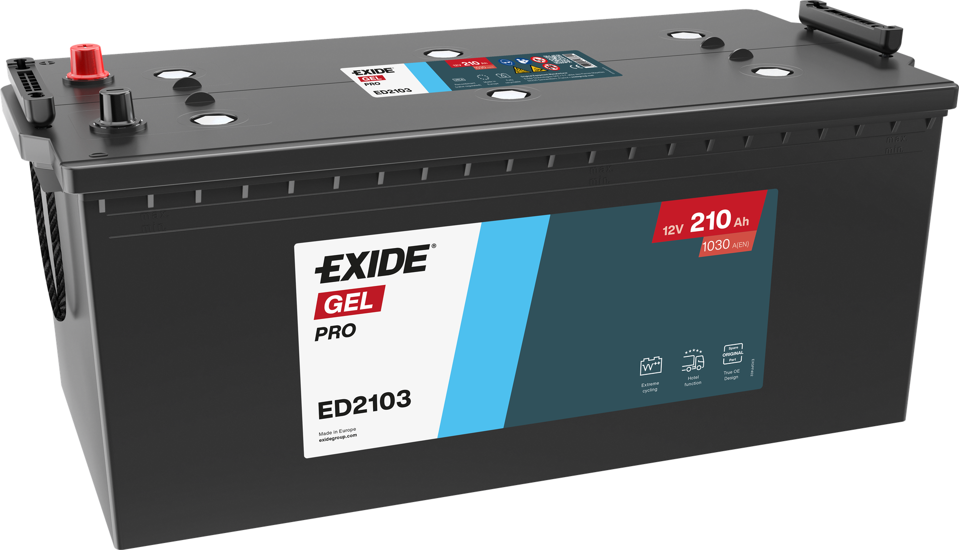 Exide Endurance+PRO GEL ED2103 210 Ah - Bilbatteri | Startbatteri
