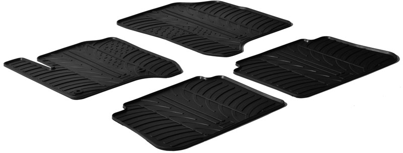 Gummimatter, kupé Citroen C3 Picasso 2009- (T-profil 4-delers + monter - Citroen - C3
